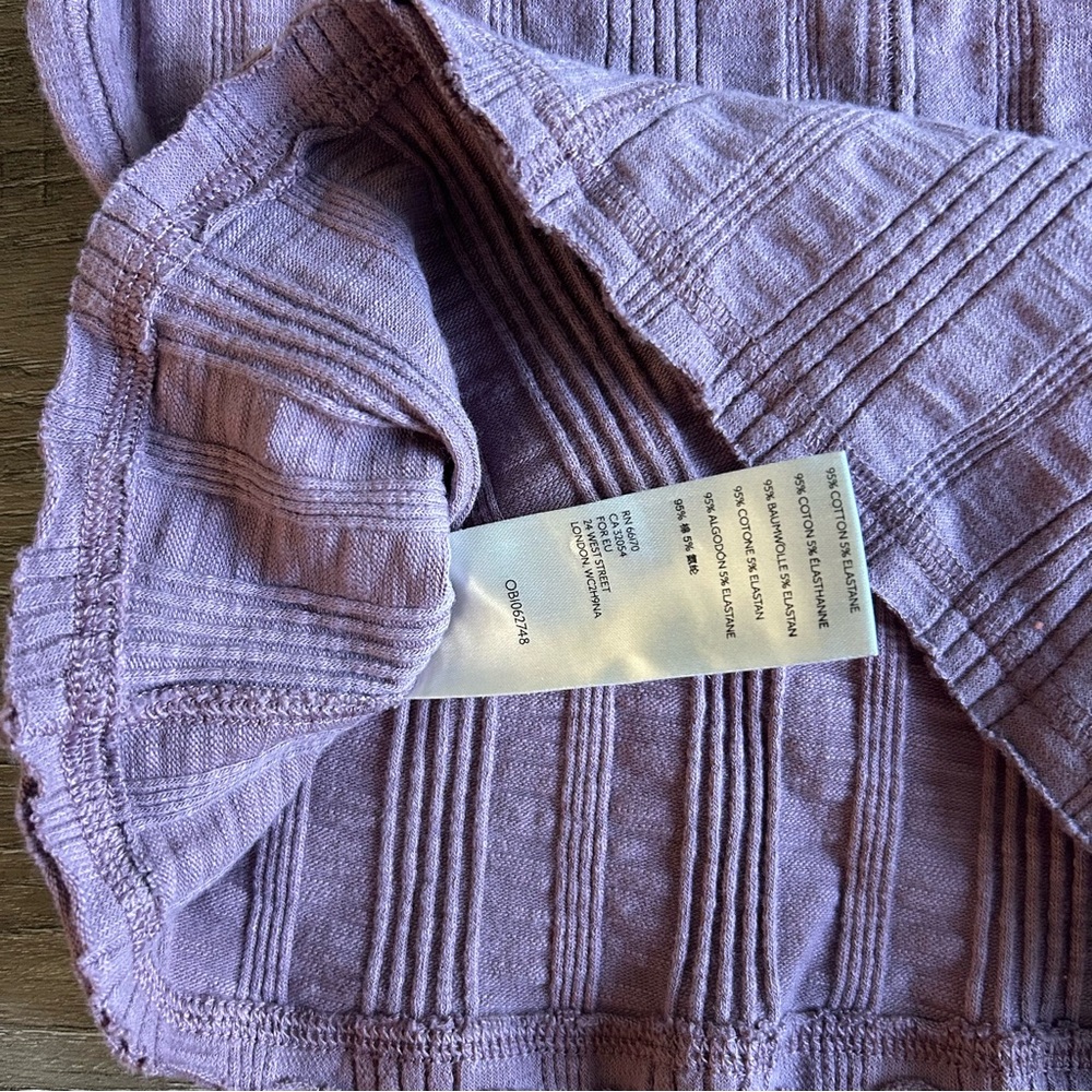 Free People Mauve Long Sleeve Top tie dye arms Tie Dye Long Sleeve Top Boho - Picture 7 of 8